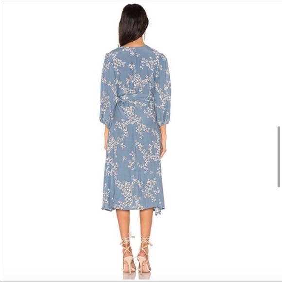 Faithfull the Brand Blue Floral Midi Dress XS - Picture 2 of 16
